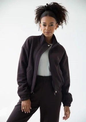 Tide - Rozpinana bluza bomberka Dark Chocolate