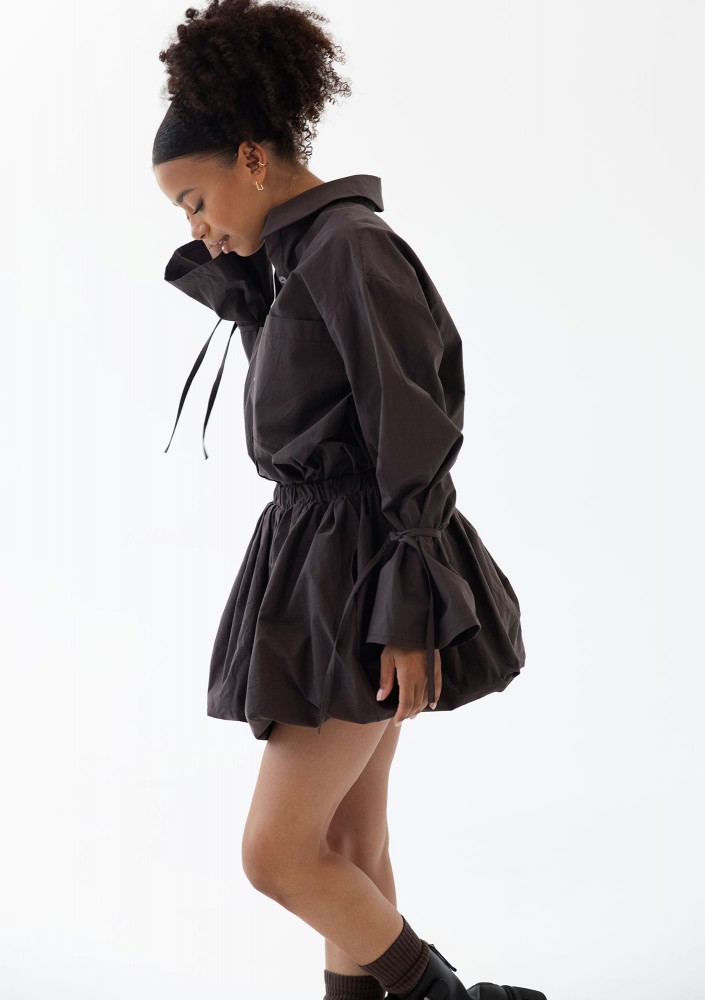 Floe - Brown oversize cotton shirt