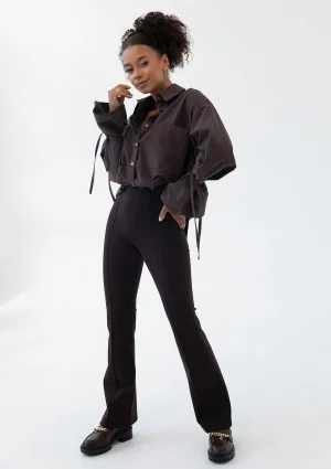 Floe - Brown oversize cotton shirt