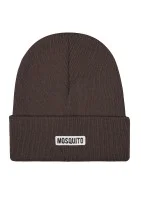 Buff - Black knitted beanie