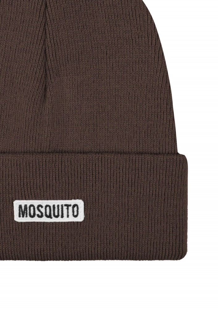 Buff - Dzianinowa czapka beanie z logo ciemny brąz