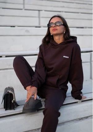 Pure - Bluza z kapturem Dark Chocolate