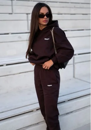 Pure - Dark chocolate brown hoodie