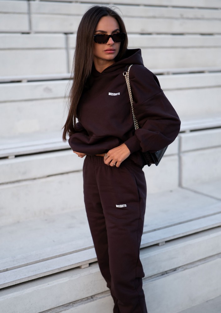 Pure - Dark chocolate brown hoodie