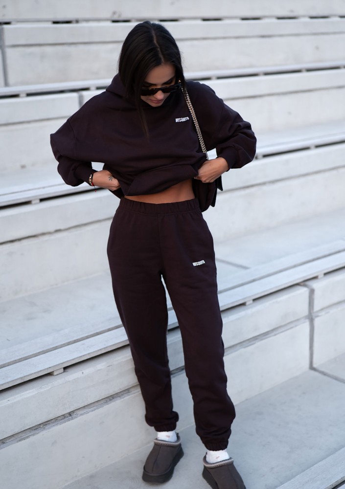 Pure - Dark chocolate brown hoodie