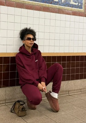 Pure - Spodnie dresowe Deep Cherry