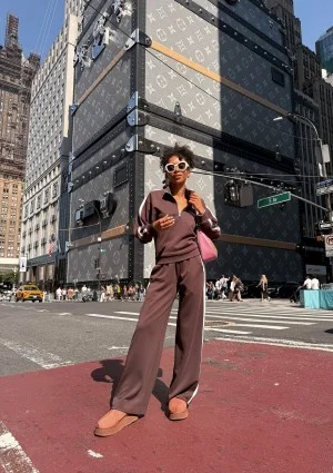 Sway - Brown striped sweatpants