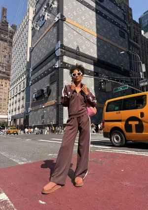 Sway - Brown striped sweatpants