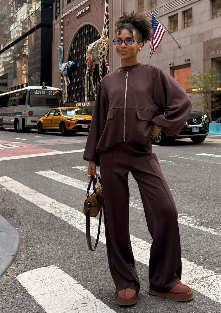 Taro - Brown rayon pants