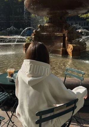 Mesh - Coconut white oversize soft touch hoodie