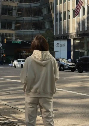 Mesh - Coconut white oversize soft touch hoodie