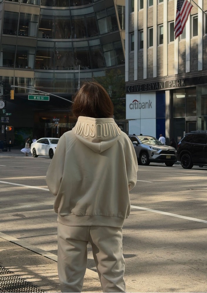 Mesh - Coconut white oversize soft touch hoodie