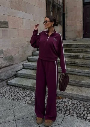 Sway - Claret striped jumper