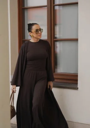 Lumiere - Chocolate brown rayon top