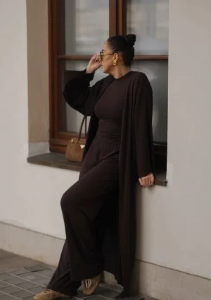 Lumiere - Chocolate brown rayon top