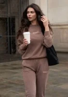 Tiffi - Bluza z efektem sprania Brązowa