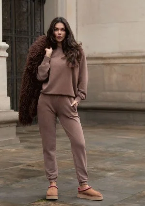 Tiffi - Brown vintage wash sweatpants