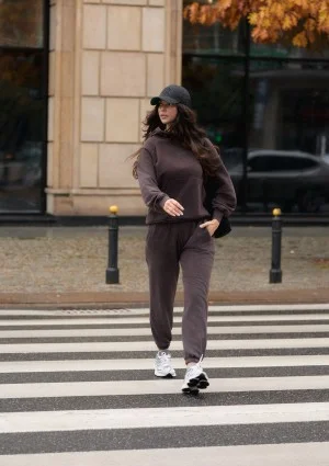 Sabo - Dark brown vintage wash sweatpants