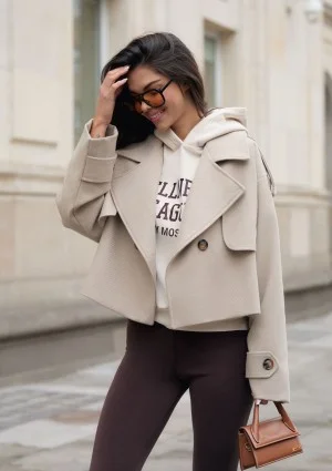 Lumo - Short beige jacket