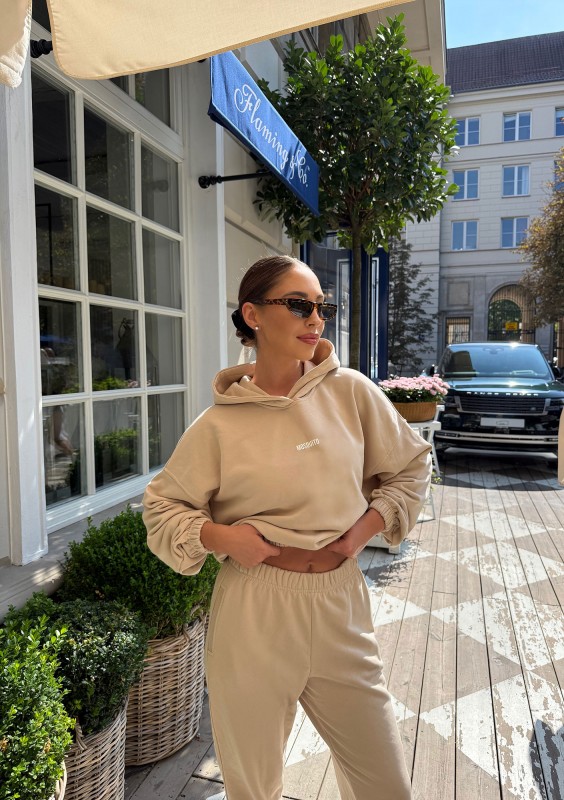 Icon - Bluza z kapturem i ściągaczem Sand Beige