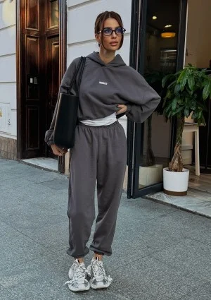 Icon - Bluza z kapturem i ściągaczem Dark Stone