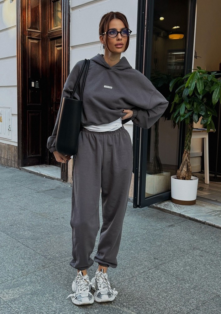 Icon - Bluza z kapturem i ściągaczem Dark Stone