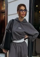 Icon - Bluza z kapturem i ściągaczem Dark Stone