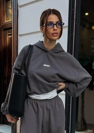 Icon - Dark stone grey hoodie