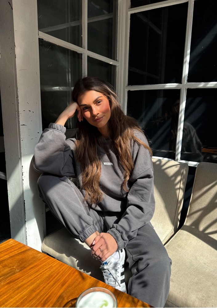 Icon - Dark stone grey hoodie