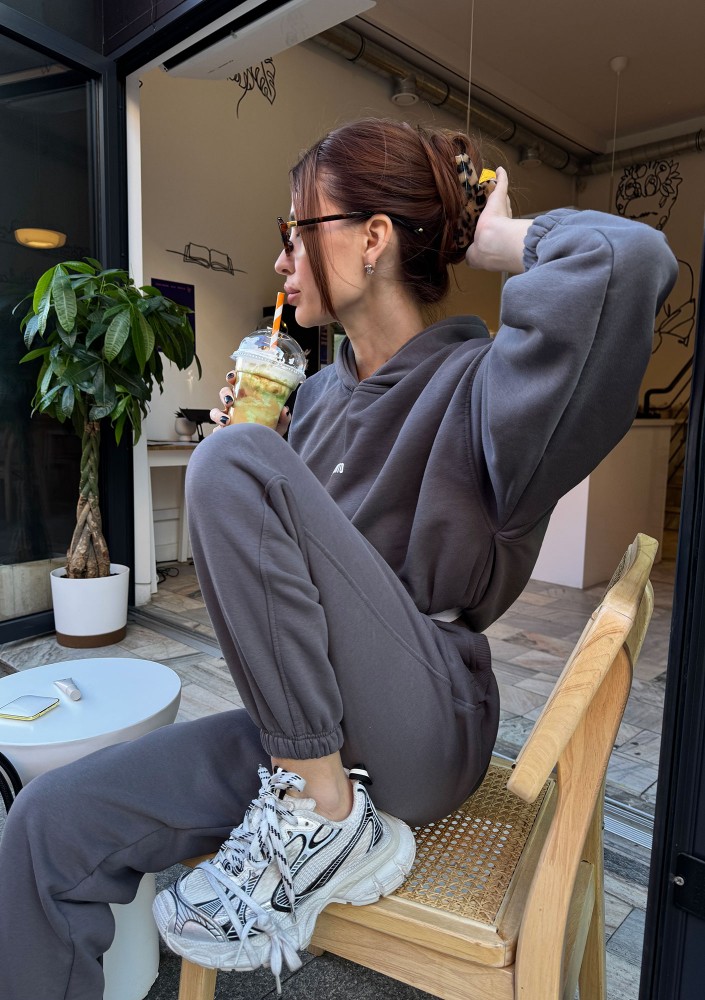 Icon - Dark stone grey sweatpants