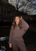 Icon - Bluza z kapturem i ściągaczem Savannah Tan