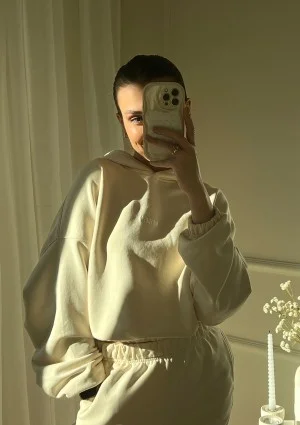 Icon - Bluza z kapturem i ściągaczem Vanilla