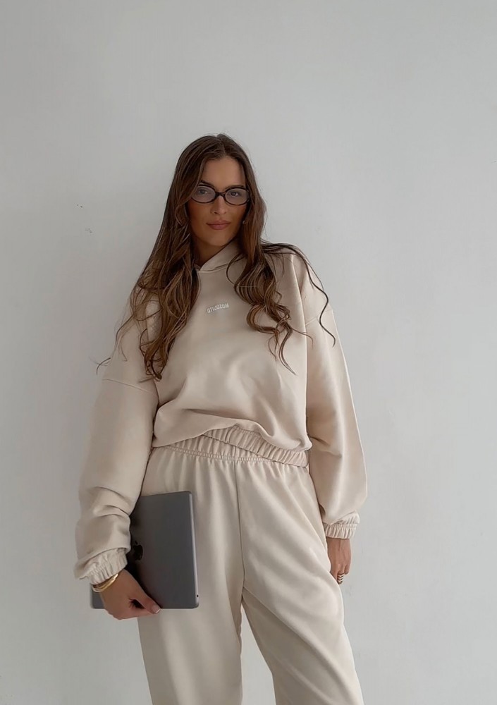 Icon - Bluza z kapturem i ściągaczem Vanilla