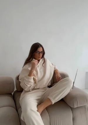 Icon - Bluza z kapturem i ściągaczem Vanilla