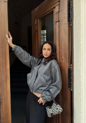 Nube - Grey bomber jacket