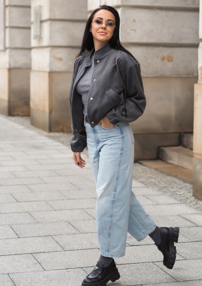 Nube - Grey bomber jacket