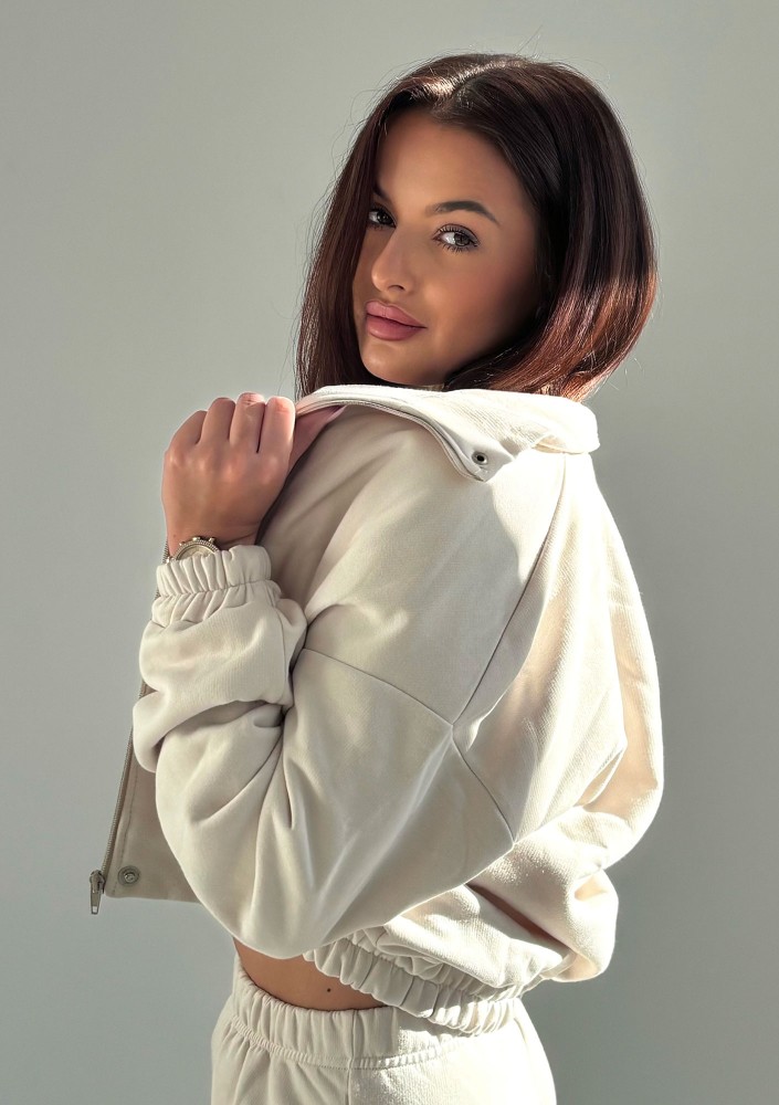 Tide - Rozpinana bluza bomberka Coconut