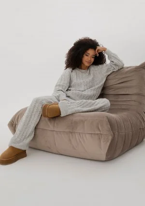 Milu - Sweter z warkoczowym splotem Grey