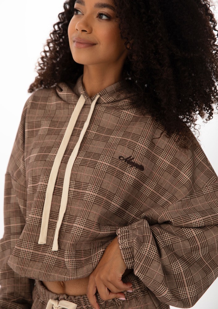 Clyde - Oversized checked hoodie