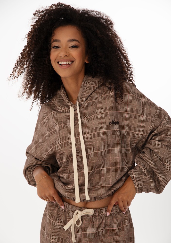 Clyde - Oversized checked hoodie