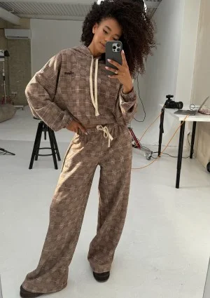 Clyde - Oversized checked hoodie