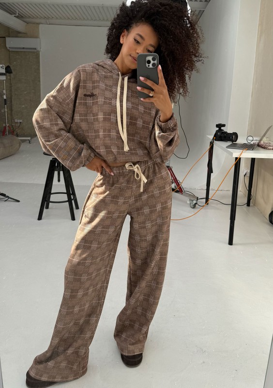 Clyde - Bluza w kratę z haftowanym logiem