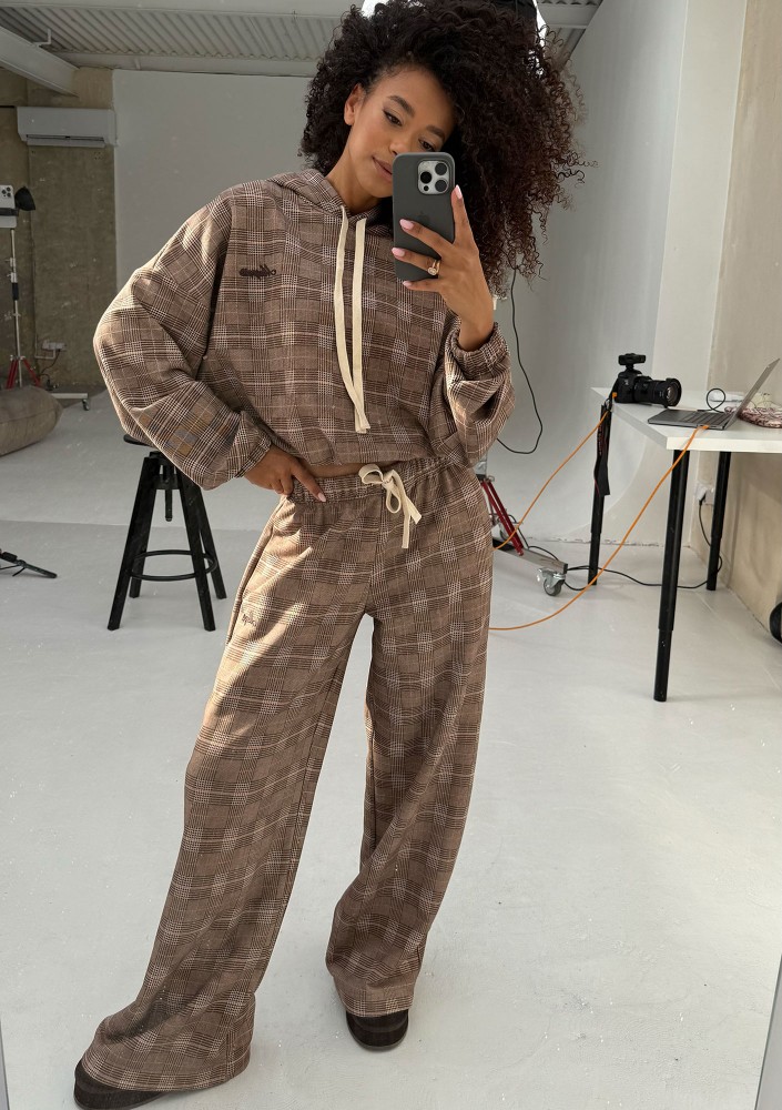 Clyde - Oversized checked hoodie