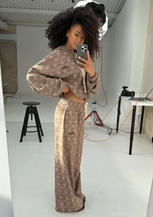 Clyde - Oversized checked hoodie