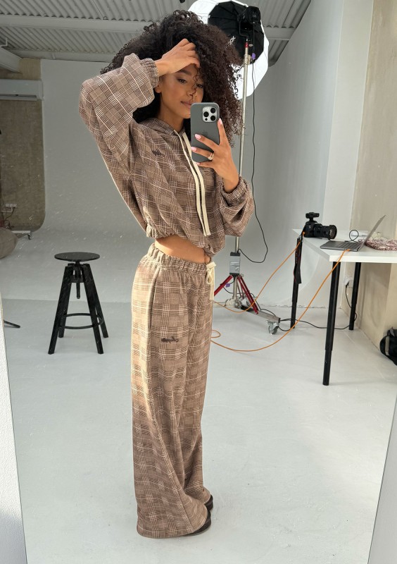 Clyde - Bluza w kratę z haftowanym logiem