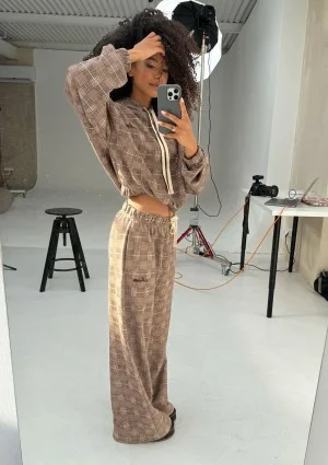 Clyde - Checked sweatpants