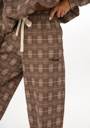 Loom - Brown checked sweatpants