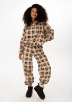 Loom - Beige checked sweatpants