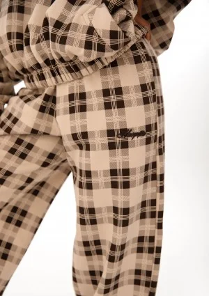 Loom - Beige checked sweatpants