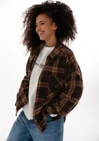 Shay - Winceyette oversize shirt Vintage Cocoa